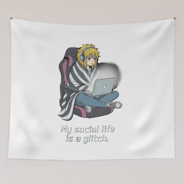 Item preview, my social life is a glitch designed and sold by Shop-Pi.