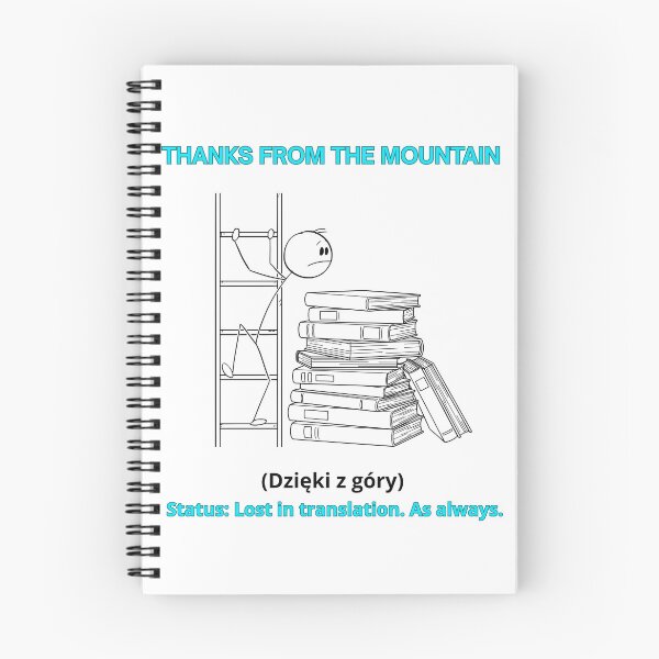 Item preview, White Thanks From The Mountain - Funny Polinglish Literal Translation Polish Humor Gift designed and sold by VibePolinglish.