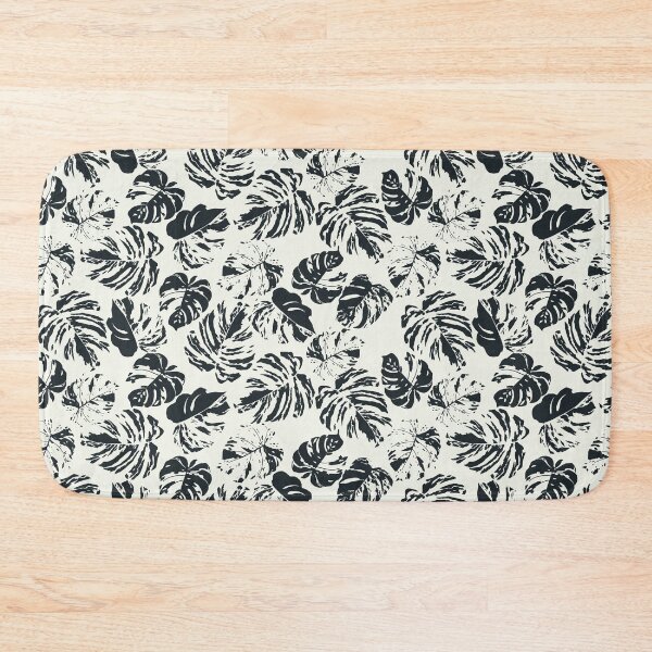 Item preview, Black and white Monstera leaf pattern, seamless pattern background designed and sold by Aikesout.