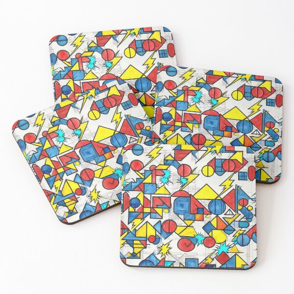 Item preview, Pop Art Blueprint Geometric Collage designed and sold by mittie101.