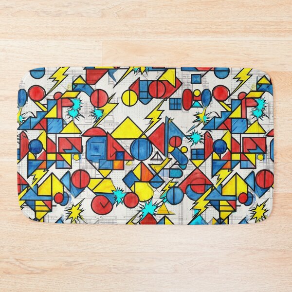 Item preview, Pop Art Blueprint Geometric Collage designed and sold by mittie101.