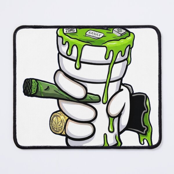 Item preview, Neon Green Lean Cup and Joint Cartoon Hand Art designed and sold by SajolCanva.