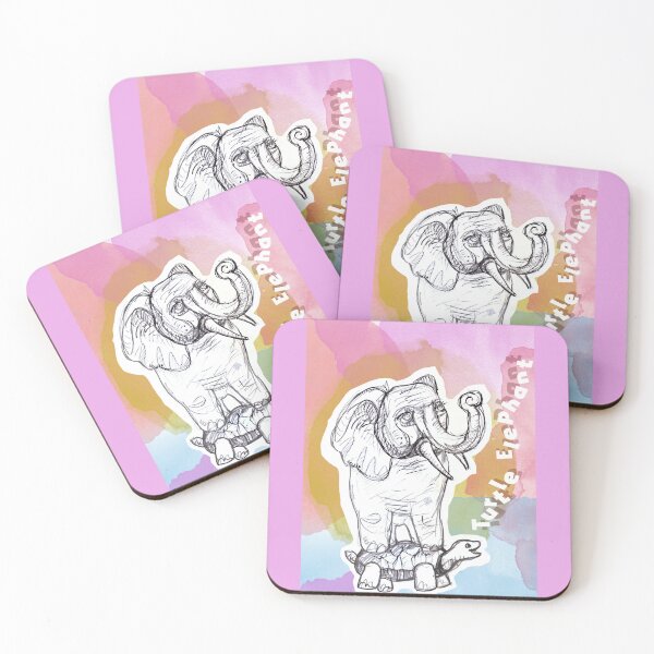 Item preview, Amazing Friendship - Turtle Elephant (Original Ink Drawing by ACCI) designed and sold by VanyssaGraphics.