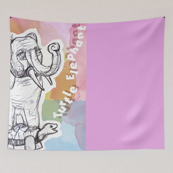 Item preview, Amazing Friendship - Turtle Elephant (Original Ink Drawing by ACCI) designed and sold by VanyssaGraphics.