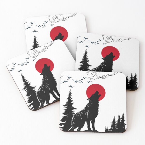 Item preview, Blood moon wolf - howling wolf T-Shirt designed and sold by Streetteevibe.