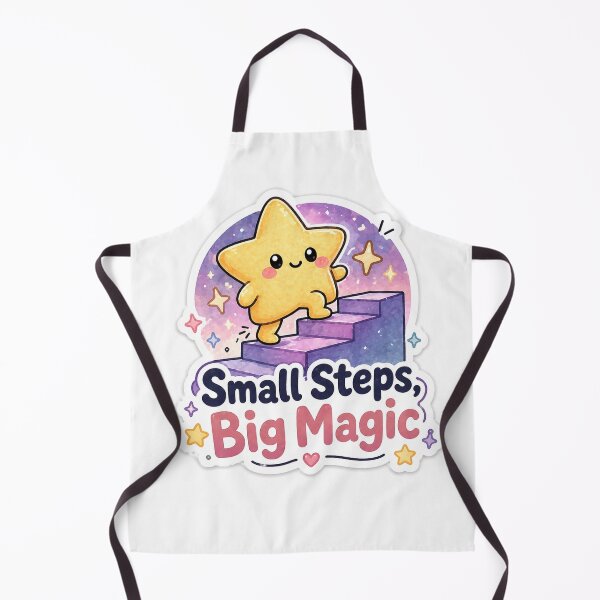 Item preview, Small Steps Big Magic Sticker – Cute Motivational Star designed and sold by InkWanderStudio.
