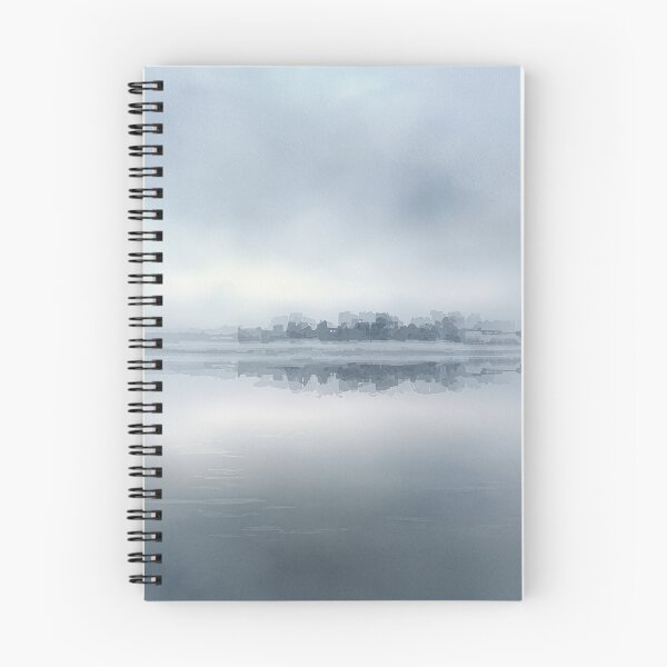 Item preview, Morning Fog Harbour Art Print & Gifts — Japanese Watercolour Landscape designed and sold by WabiSea Studio.