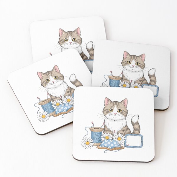 Item preview, Daisy Sewing Cat Gift designed and sold by pumsquare.
