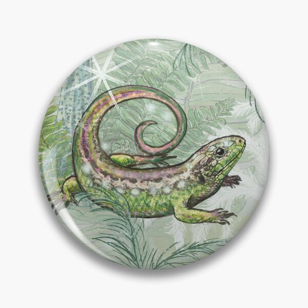Item preview, Prehistoric Forest with Lizards and Dragonflies - repeat pattern designed and sold by Nadya Neklioudova.