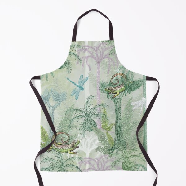 Item preview, Prehistoric Forest with Lizards and Dragonflies - repeat pattern designed and sold by Nadya Neklioudova.