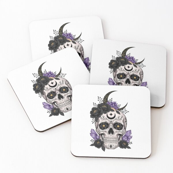 Item preview, Skull Flower Moon Gift designed and sold by IllumeInk.