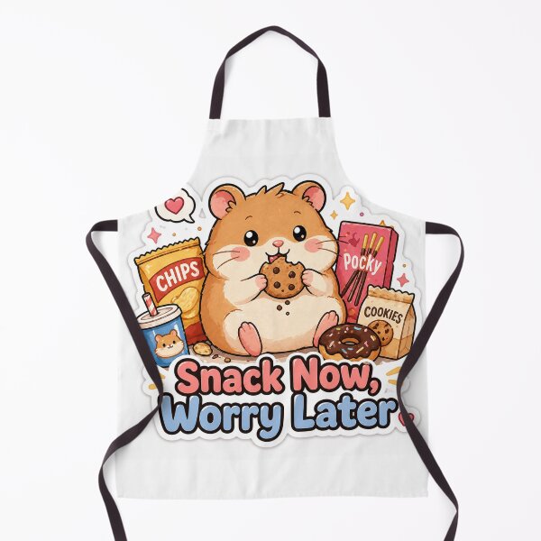Item preview, Snack Now Worry Later Hamster Sticker – Funny Food Mood designed and sold by InkWanderStudio.