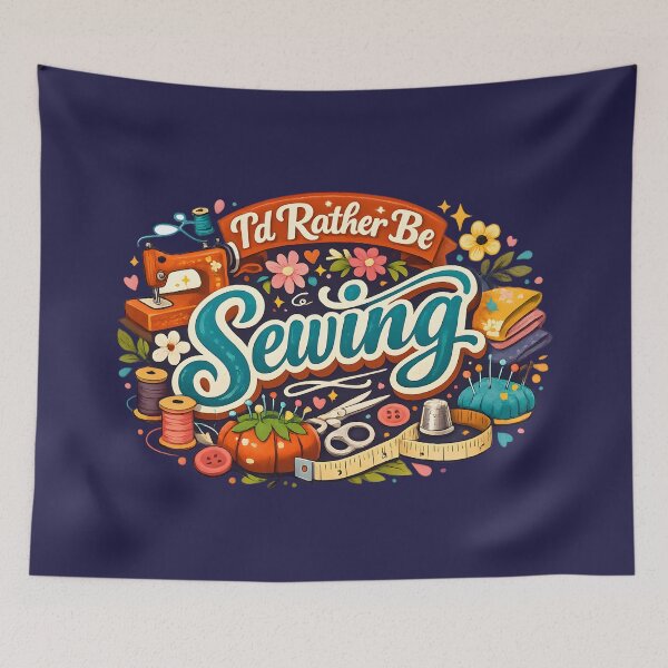 Item preview, I’d Rather Be Sewing – Colorful Craft Lover Design designed and sold by blankTeeShirt.