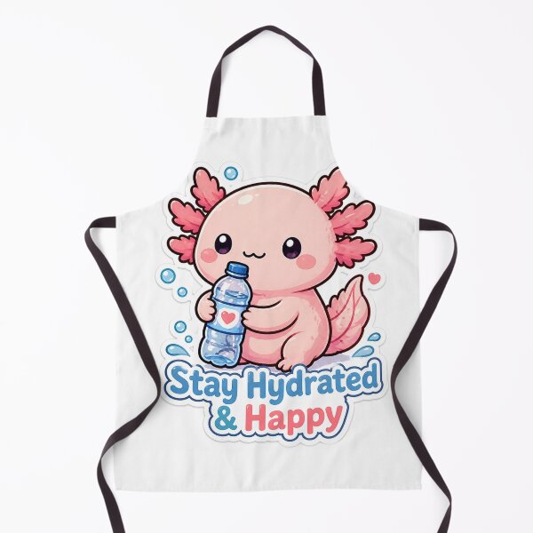 Item preview, Stay Hydrated Axolotl Sticker – Cute Self Care Reminder designed and sold by InkWanderStudio.