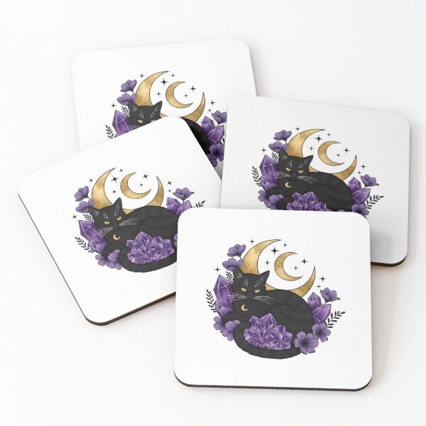 Item preview, Amethyst Cat Crescent Gift designed and sold by IllumeInk.