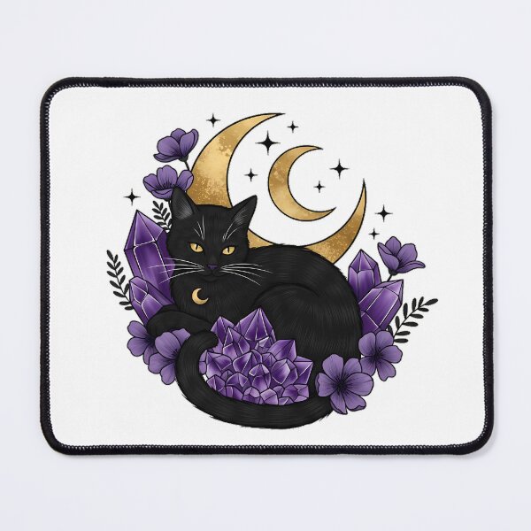 Item preview, Amethyst Cat Crescent Gift designed and sold by IllumeInk.