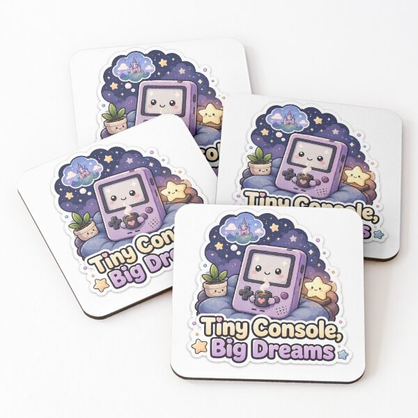 Item preview, Tiny Console Big Dreams Sticker – Retro Gaming Cute Design designed and sold by InkWanderStudio.