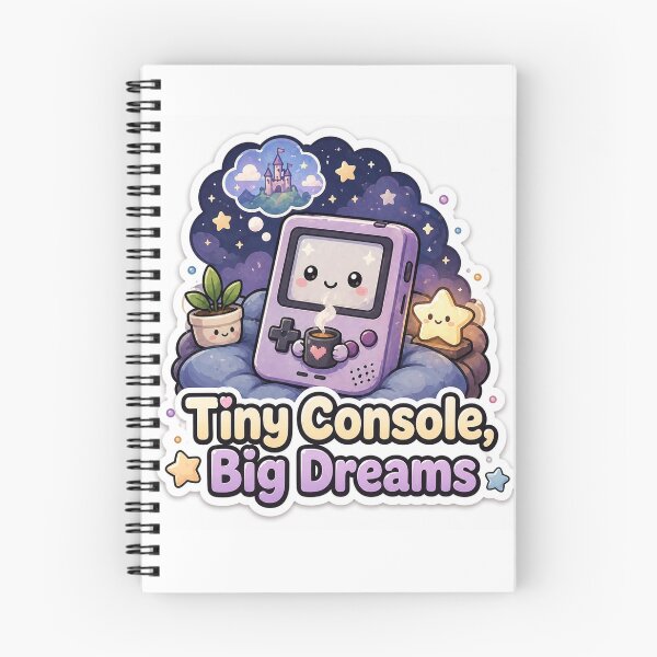Item preview, Tiny Console Big Dreams Sticker – Retro Gaming Cute Design designed and sold by InkWanderStudio.