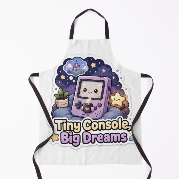 Item preview, Tiny Console Big Dreams Sticker – Retro Gaming Cute Design designed and sold by InkWanderStudio.