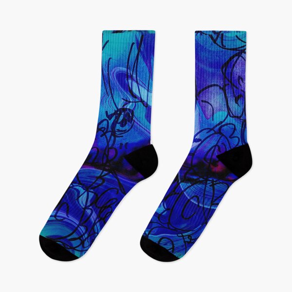 Item preview, Cosmic Flow Face – Blue & Purple Dream Art designed and sold by Kaya10Studio.