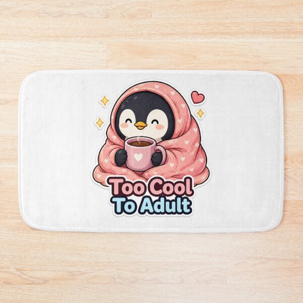 Item preview, Too Cool to Adult Penguin Sticker – Cozy Introvert Aesthetic designed and sold by InkWanderStudio.