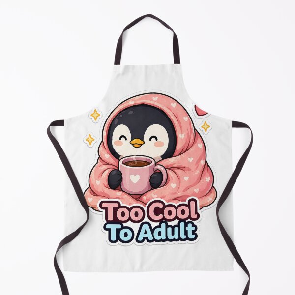 Item preview, Too Cool to Adult Penguin Sticker – Cozy Introvert Aesthetic designed and sold by InkWanderStudio.
