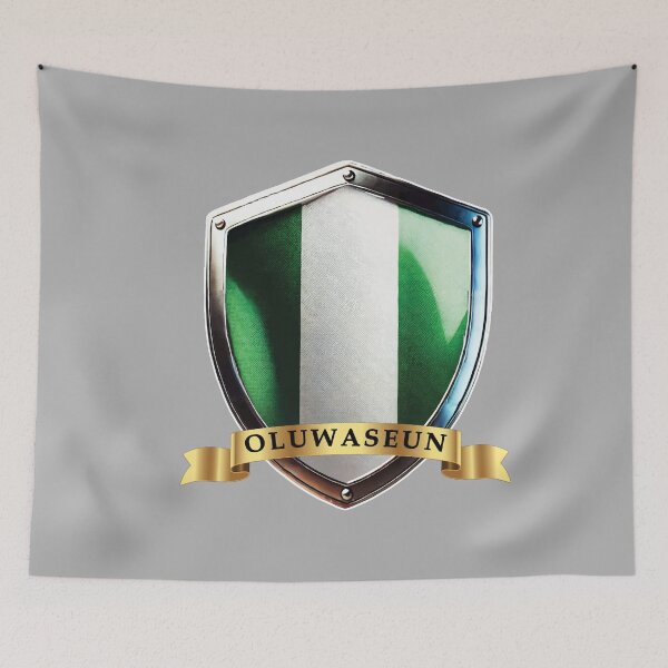 Item preview, Oluwaseun Nigeria Heritage Name Shield designed and sold by Highlandkings.