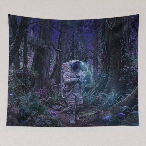 Artikelvorschau, Interstellarer Astronaut im Weltraumwald entworfen und verkauft von Archive Studio.