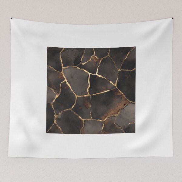Item preview, Kintsugi Art Print & Gifts — Japanese Gold Repair Wabi-Sabi Pattern designed and sold by WabiSea Studio.