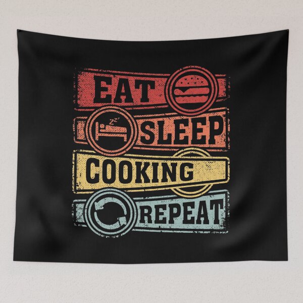 Item preview, Eat Sleep Cooking Repeat designed and sold by GabbyKash.