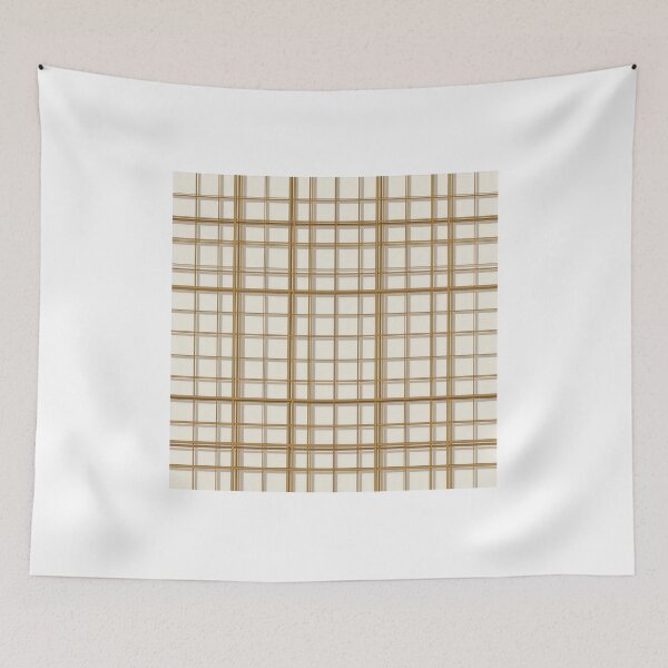 Item preview, Shoji Screen Art Print & Homewear — Japanese Grid Japandi Pattern designed and sold by WabiSea Studio.