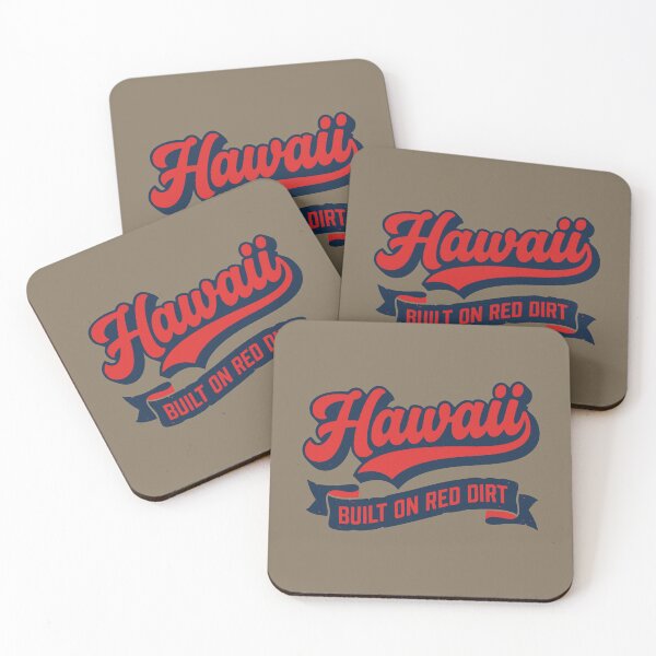 Item preview, Hawaii Built On Red Dirt Heavy Metal Script Vintage 3D Block Shadow Muscle Decal designed and sold by Cozy-Old-Pub.
