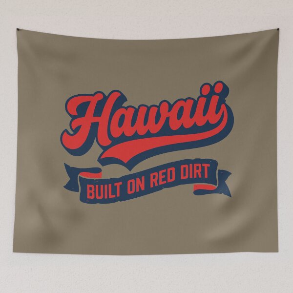 Item preview, Hawaii Built On Red Dirt Heavy Metal Script Vintage 3D Block Shadow Muscle Decal designed and sold by Cozy-Old-Pub.
