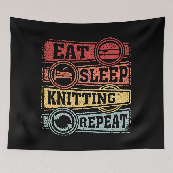 Item preview, Eat Sleep Knitting Repeat designed and sold by GabbyKash.