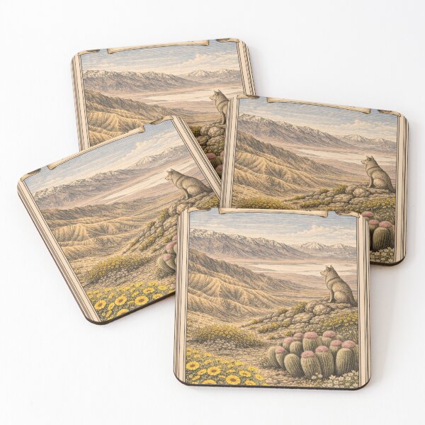 Item preview, Death Valley National Park Vintage Illustration | California Desert Landscape Art | Scenic Travel Print designed and sold by LinePlatePress.