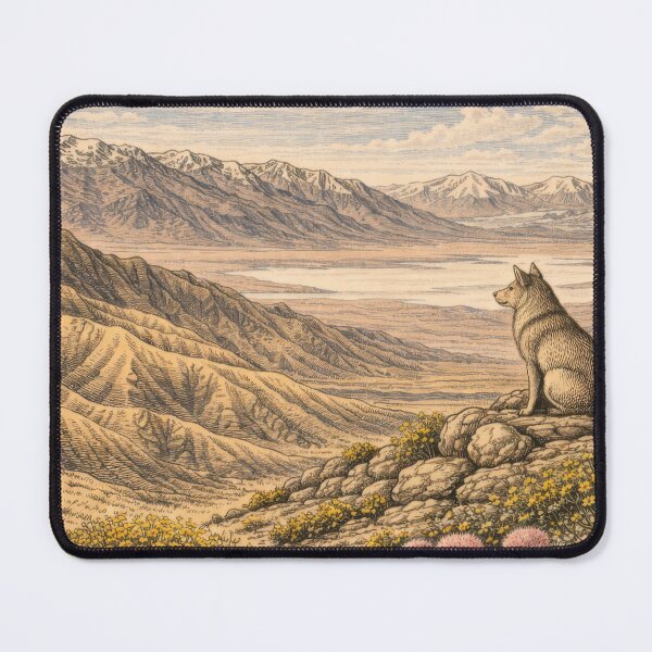 Item preview, Death Valley National Park Vintage Illustration | California Desert Landscape Art | Scenic Travel Print designed and sold by LinePlatePress.