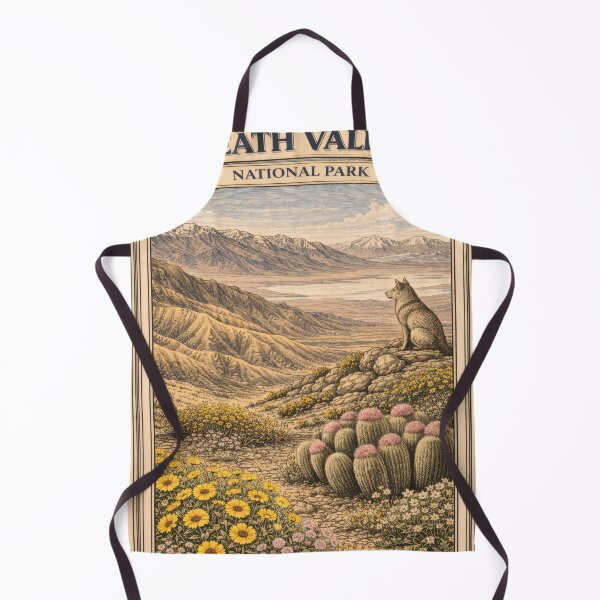 Item preview, Death Valley National Park Vintage Illustration | California Desert Landscape Art | Scenic Travel Print designed and sold by LinePlatePress.