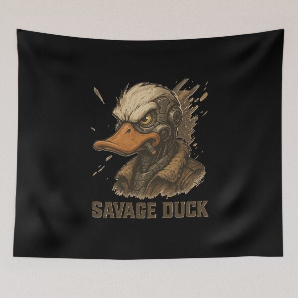 Item preview, Savage Duck Shirt – Cyberpunk Duck Smoking Graphic Tee, Cool Streetwear Animal Design designed and sold by Negisandeep studio.
