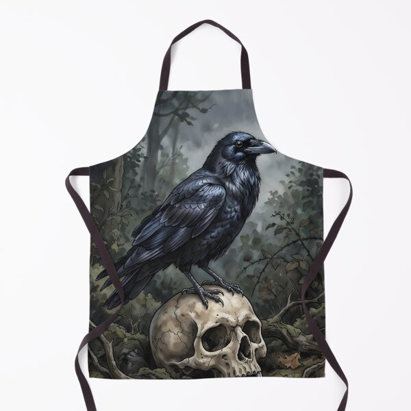 Item preview, Raven Corvus Corax Europe Gothic Skull designed and sold by RubisLeaf.
