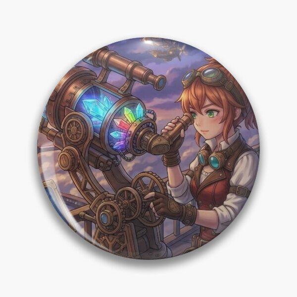 Item preview, Steampunk Astronomer at the Magical Crystal Telescope designed and sold by Vyxorea.