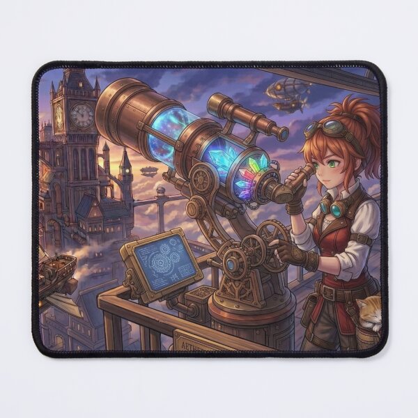 Item preview, Steampunk Astronomer at the Magical Crystal Telescope designed and sold by Vyxorea.