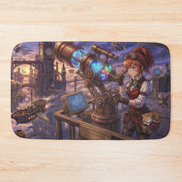 Item preview, Steampunk Astronomer at the Magical Crystal Telescope designed and sold by Vyxorea.
