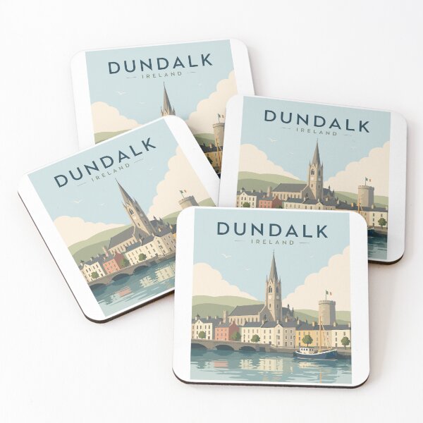 Item preview, Dundalk in Ireland, Vintage Art Travel Landscape designed and sold by MaateoDesign.
