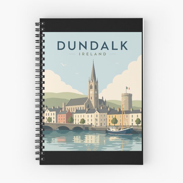 Item preview, Dundalk in Ireland, Vintage Art Travel Landscape designed and sold by MaateoDesign.