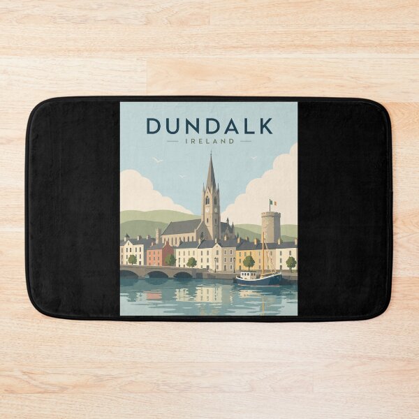 Item preview, Dundalk in Ireland, Vintage Art Travel Landscape designed and sold by MaateoDesign.