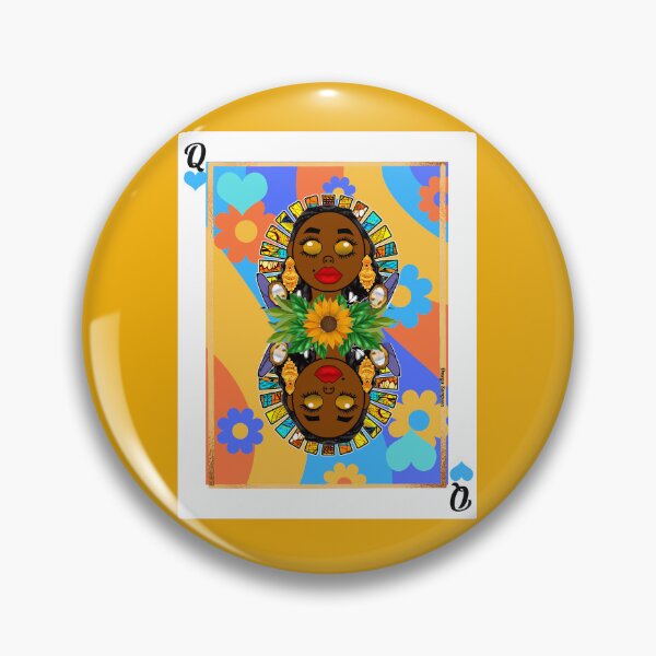 Item preview, Oshun Retro Floral Playing Card designed and sold by artbyomega.