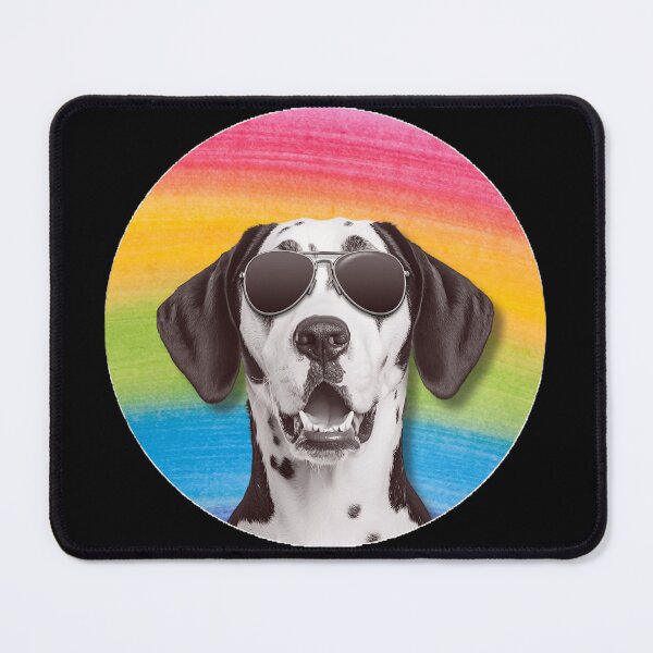 Item preview, Cool Dalmatian in Aviators – Colorful Rainbow Pop Art Dog designed and sold by Madhav Creations Studio.