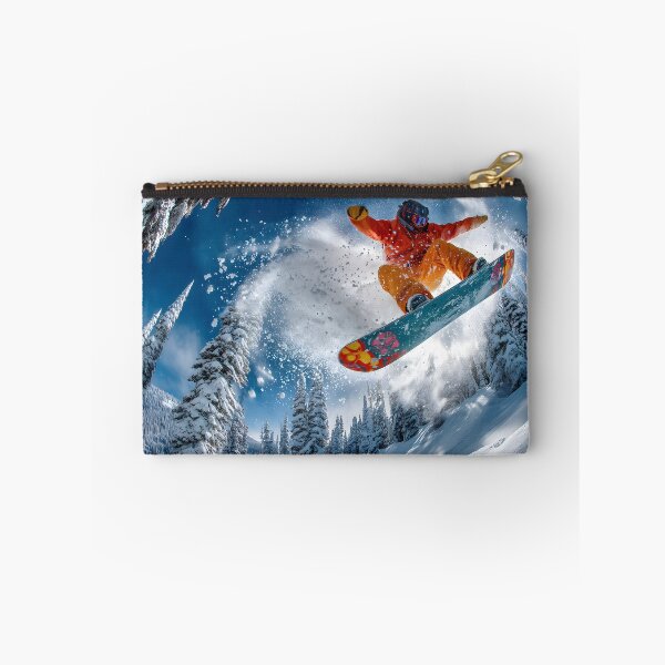 Item preview, Exciting Snowboard Jump in Scenic Winter Wonderland designed and sold by Artessie.