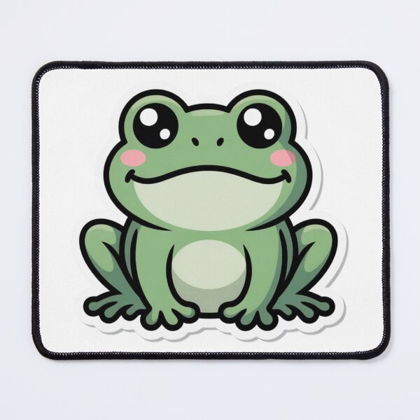 Item preview, Cute Kawaii Frog — Smiling Cartoon Frog Sticker designed and sold by Elviqus Shop.