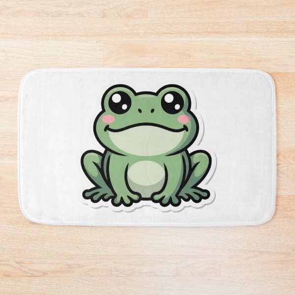 Item preview, Cute Kawaii Frog — Smiling Cartoon Frog Sticker designed and sold by Elviqus Shop.